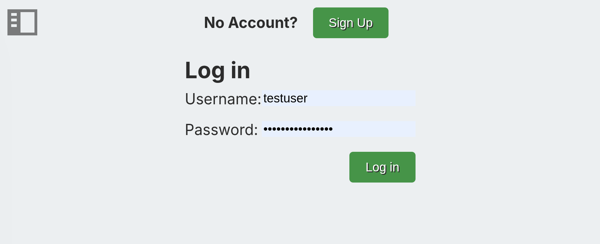 An image of the Libarr login screen.