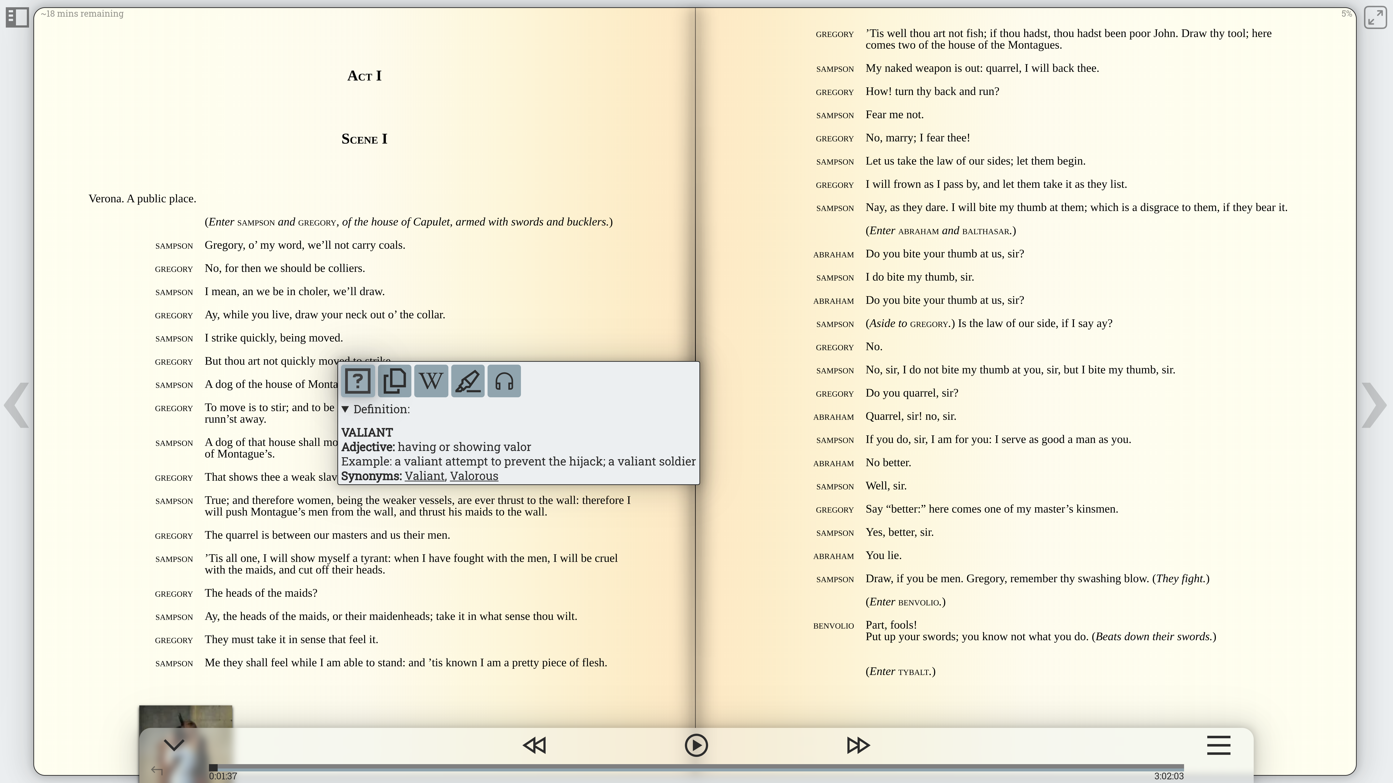 A passage of text from the book 'Treasure Island'